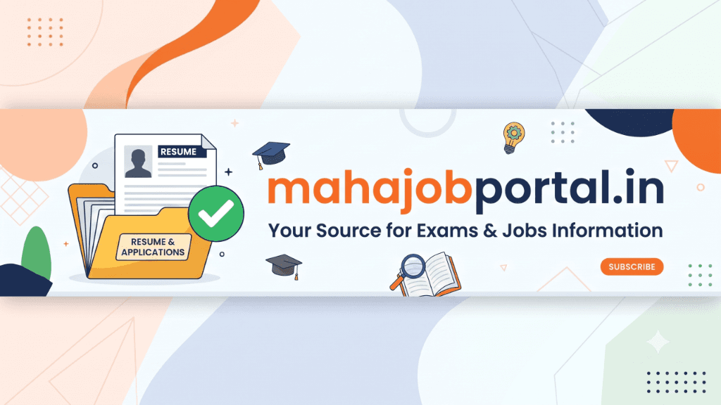 MahaJobPortal Official YouTube Channel Banner - Your Source for Exams & Jobs Information